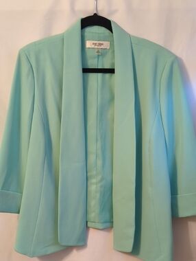 Jones New York Mint Open-Front Draped Blazer